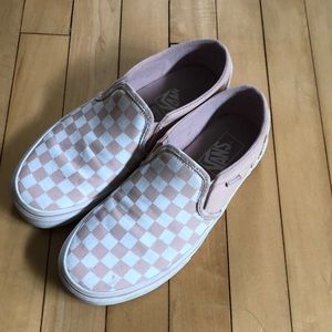 Pink checkered Vans